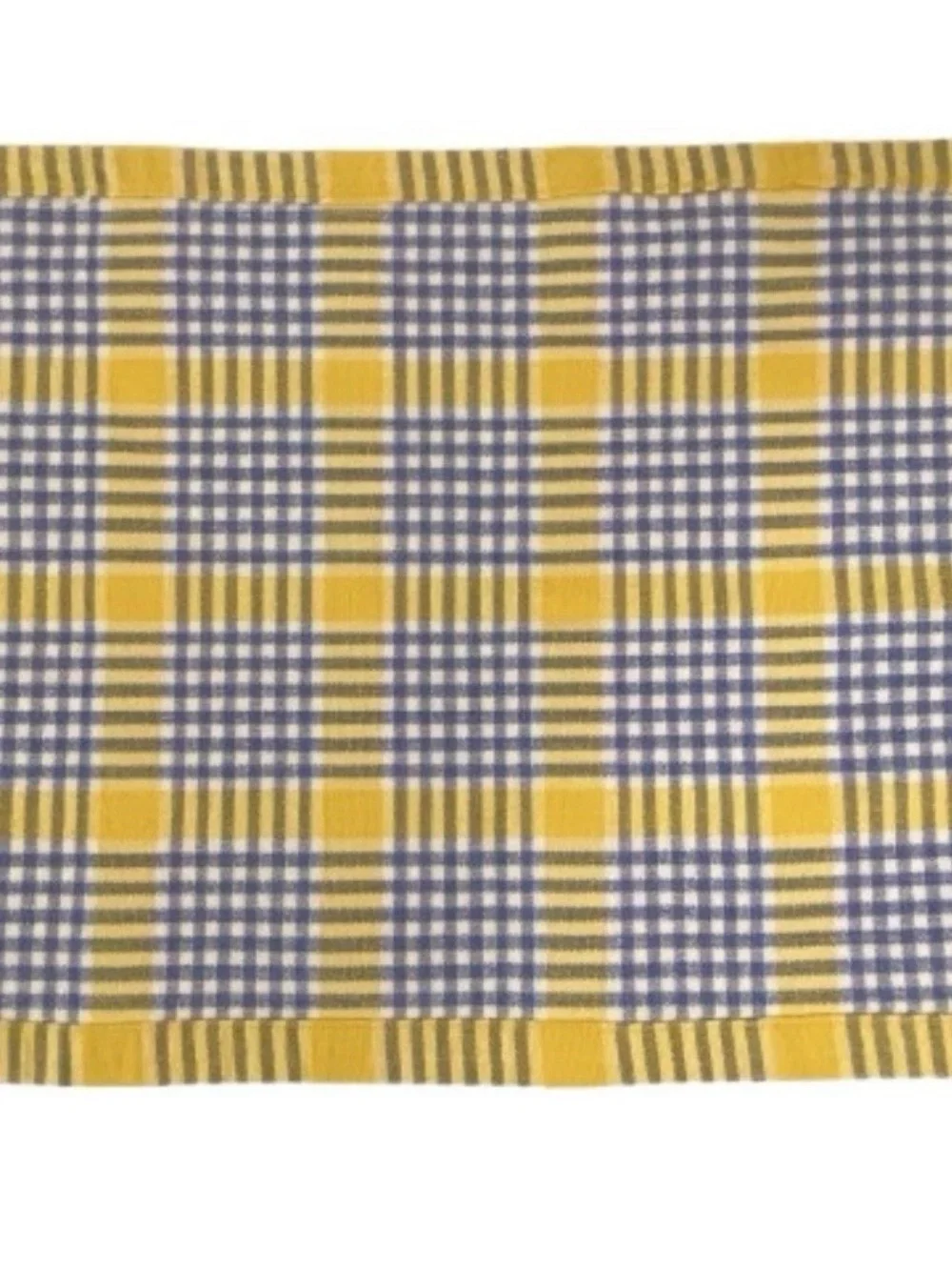 Vintage Set of 4 Woven Cotton Plaid Placemats